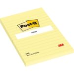 POST-IT Bloc repositionnable de 100 feuilles 102 x 152 mm Jaune ligné – Image 3