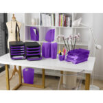 EXACOMPTA Porte-revues Iderama. Coloris Violet transparent. Dim. L29,2 x H32 x P11 cm – Image 4