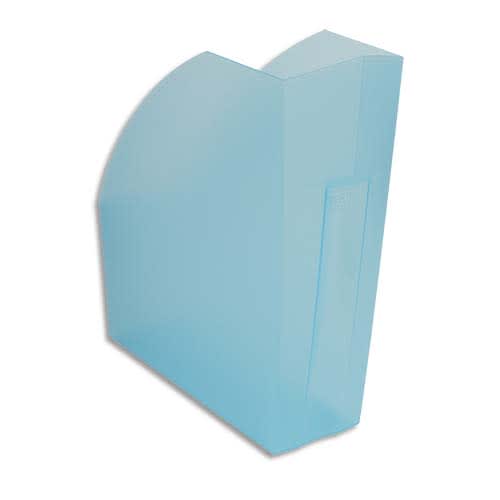 295497_d1.jpg EXACOMPTA Porte-revues Iderama. Coloris Turquoise transparent. Dim. L29,2 x H32 x P11 cm – Image 1