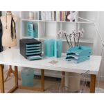 EXACOMPTA Porte-revues Iderama. Coloris Turquoise transparent. Dim. L29,2 x H32 x P11 cm – Image 3