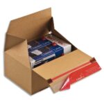 COLOMPAC Carton d'expédition Eurobox S Brun simple cannelure, fermeture adhésive L19,5 x H9 x P14,5 cm
