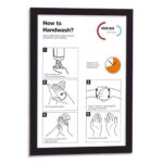 DURABLE Sachet 2 Cadres d'affichage mural Duraframe A4 - adhésif et repositionnable - Noir