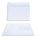 BONG Boîte de 200 enveloppes C5 162x229mm Blanc 80g auto-adhésive