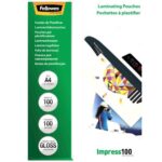 FELLOWES Pack de 100 pochettes A4 100 microns 5351111 – Image 2