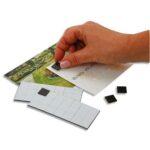 PAVO Sachet de 49 Carrés magnétiques adhésifs de1,5 cm, force 80g/cm2