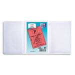 OXFORD Etuis 6 faces pour nouveau permis de conduire, 7,5 x 10,5 cm, en PVC 30/100e. Présentation 3 volet