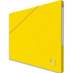 OXFORD Chemise EUROFOLIO ALPINA en carte lustrée 6/10e, 450g. Dos 1,5 cm. Pour format A4. Coloris Jaune