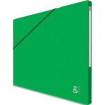 OXFORD Chemise EUROFOLIO ALPINA en carte lustrée 6/10e, 450g. Dos 1,5 cm. Pour format A4. Coloris vert