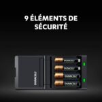 DURACELL Chargeur Piles Rechargeables 45 minutes, CEF27 avec 2 accus AA 1300 mAh et 2 accus AAA 750 mAh – Image 3