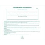 EXACOMPTA Registre Dangers graves et imminents format 24x32cm, piqûre 20 pages foliotées 6622E – Image 2