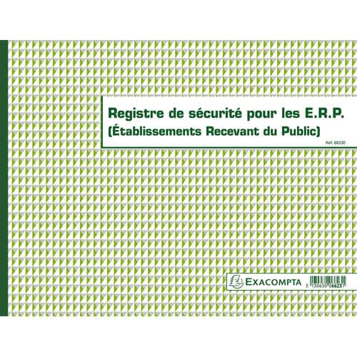 306976_d1-1.jpg EXACOMPTA Registre de Sécurité pour les ERP format 24x32cm, piqûre 20 pages 6623E – Image 1