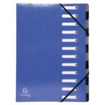 EXACOMPTA Trieur avec élastique Iderama en carte 7/10e. 12 compartiments. Coloris assortis. – Image 3
