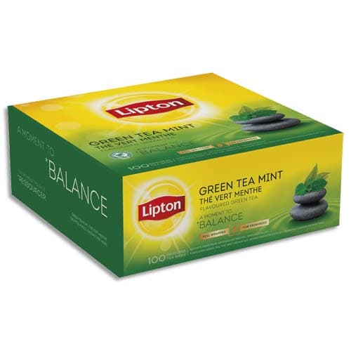 308696_d1-1.jpg LIPTON Boîte de 100 sachets fraicheur de thé menthe – Image 1