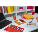 EXACOMPTA Chemise 3 rabats à élastiques Iderama en carte pelliculée 5/10, 425g. Coloris Rose – Image 3