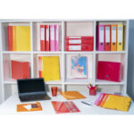 EXACOMPTA Chemise 3 rabats à élastiques Iderama en carte pelliculée 5/10, 425g. Coloris Rose – Image 4