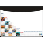 CBG Socle sous-mains en pvc noir,Janvier à Décembre - format : 40,5 x 55 cm