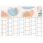 CBG Calendrier ZEN, Janvier à Décembre, 40,5x55cm, 2 œillets et 1 cordonnet