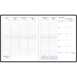 EXACOMPTA Semainier BARBARA Horizons 22,Janvier à Décembre, 18,5x22,5cm plastique Noir