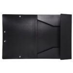 EXACOMPTA Chemise 3 rabats et élastique UNI en polypropylène 5/10e. Coloris Noir – Image 3