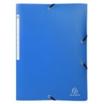 EXACOMPTA Chemise 3 rabats et élastique UNI en polypropylène 5/10e. Coloris assortis 10 couleurs – Image 2