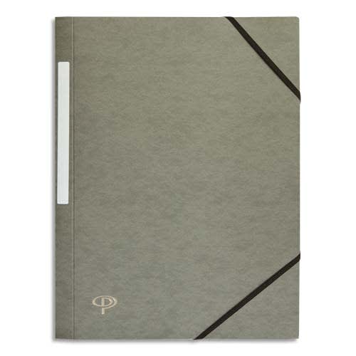 314305_d1.jpg PERGAMY Chemise 3 rabats monobloc à élastique en carte lustrée 5/10e, 390g. Coloris Gris. – Image 1