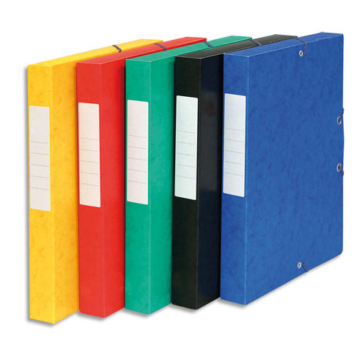 314364_d1.jpg PERGAMY Boîte de classement à élastique en carte lustrée 7/10, 600g. Dos 40mm. Coloris assortis. – Image 1