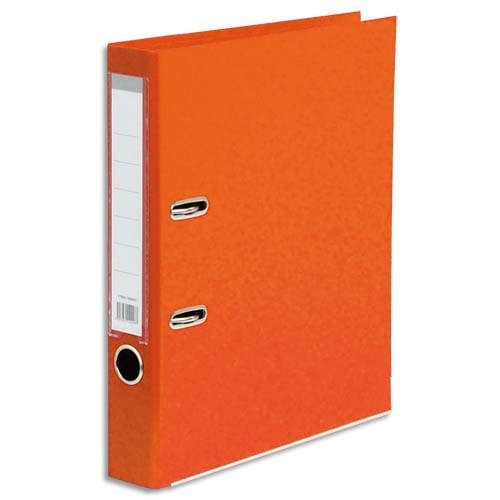 314454_d1.jpg Classeur à levier en polypropylène intérieur/extérieur. Dos 5 cm. Format A4. Coloris Orange. – Image 1