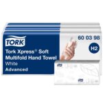 TORK Colis de 3x7 paquets 180 feuilles Essuie-Mains Xpress interfoliés doux Advanced 2 plis Z 25,5x21,2cm – Image 2