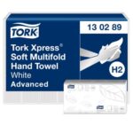 TORK Colis de 21 paquet 180 feuilles Essuie-mains Xpress interfoliés doux Advanced 2 plis Z 24 x 21,3 cm – Image 2