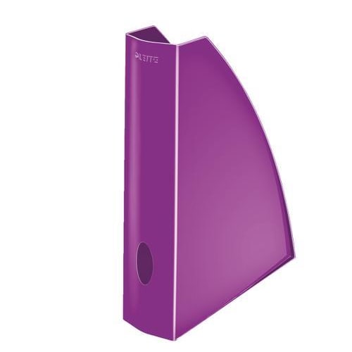 315795_d1.jpg LEITZ Porte-revues Wow. Dimensions (hxp) : 31,2 x 25,8 cm. Dos de 7,5 cm. Coloris Violet – Image 1