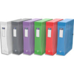 OXFORD Boîte de classement Hawaï 24x32cm en polypropylène 7/10e. Dos 8cm. Coloris assortis
