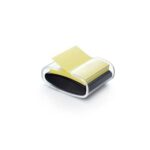 POST-IT Dévidoir Z-notes Pro Noir rechargeable + 1 bloc Z-notes Super Sticky Jaune 76 x 76 mm