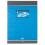 CONQUERANT C7 Cahier piqûre 24x32 cm 96 pages 70g petits carreaux 5x5. Couverture carte