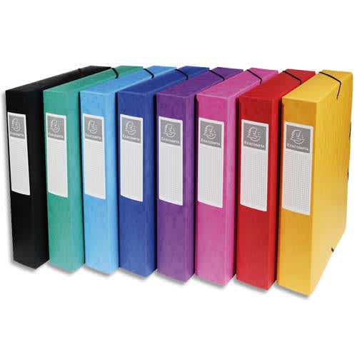 318390_d1.jpg EXACOMPTA Boîte de classement EXABOX en carte lustrée 7/10e. Dos de 6 cm. Coloris assortis – Image 1