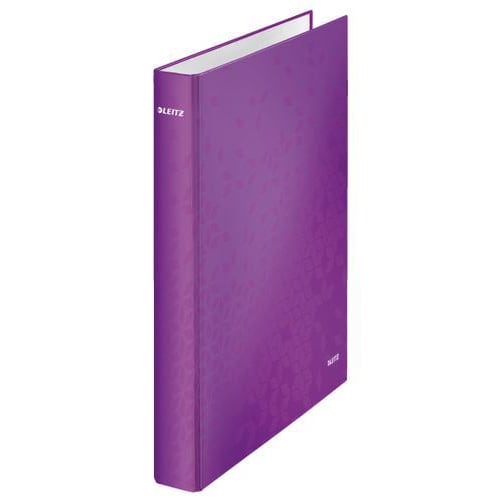318868_d1.jpg LEITZ Classeur 4 anneaux Ø25 WOW en carton pelliculé. Dos 4 cm. Format A4+. Coloris Violet – Image 1