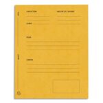 EXACOMPTA Paquet de 25 dossiers de plaidoirie pré-imprimés, en carte 265g. Coloris Jaune.
