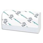 PAPERNET Colis de 20 paquets de 200 Essuie-mains 2 plis en Z DISSOLVETECH qui se dissout 200x20 cm Blanc