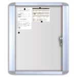 BI-OFFICE Vitrine d'extérieur Mastervison porte en verre trempé fond magnétique laqué Blanc 9 feuilles A4