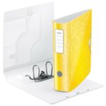 LEITZ Classeur à levier WOW Active 180°, A4, 8,2 cm, PP, jaune – Image 2