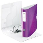 LEITZ Classeur à levier WOW Active 180°, A4, 8,2 cm, PP, violet – Image 2