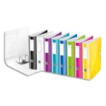LEITZ Classeur à levier WOW Active 180°, A4, 8,2 cm, PP, assortis