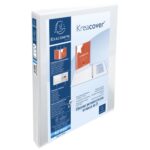 EXACOMPTA Classeur personnalisable KREACOVER 3 faces 4 anneaux Ø20 mm en D. En polypropylène Blanc. – Image 2