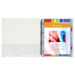 EXACOMPTA Classeur personnalisable KREACOVER 3 faces 4 anneaux Ø20 mm en D. En polypropylène Blanc. – Image 3