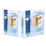 EXACOMPTA Classeur personnalisable KREACOVER 3 faces 4 anneaux Ø30 mm en D. En polypropylène Blanc. – Image 3