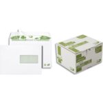 GPV Boîte 500 enveloppes recyclées extra Blanches Erapure, format C5 162x229mm fenêtre 45x100mm 80g 2826