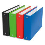 OXFORD Classeur à fiches format A6 à l'italienne, 2 anneaux dos 2,5 cm en balacron. Coloris assortis