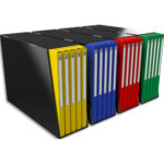 OXFORD Conteneur EUROFOLIO ALPINA en carte grainée rigide Noire + 5 chemises dos 1,5cm assortis