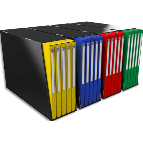 334888_d1.jpg OXFORD Conteneur EUROFOLIO ALPINA en carte grainée rigide Noire + 5 chemises dos 1,5cm assortis – Image 1