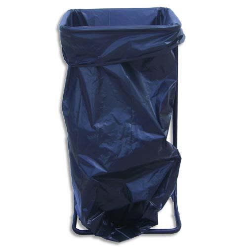 335911_d1-1.jpg VISO Support sac-poubelle métal Noir capacité 110 à 130 litres sans roulettes - Dim : L56 x H80 x P44 cm – Image 1