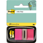 POST-IT Set de 50 marque-pages souples, coloris Rose vif